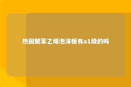 热固聚苯乙烯泡沫板有a1级的吗