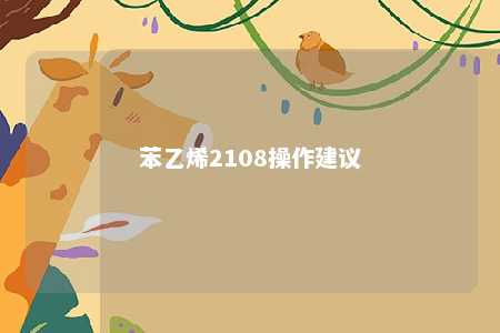 苯乙烯2108操作建议