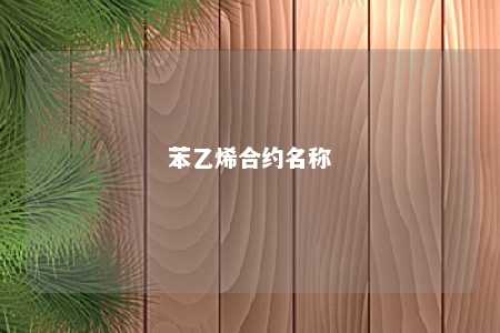 苯乙烯合约名称