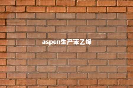 aspen生产苯乙烯