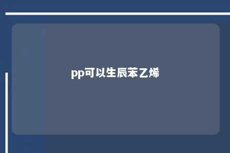 pp可以生辰苯乙烯