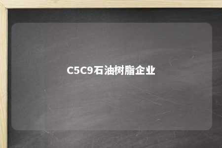 C5C9石油树脂企业