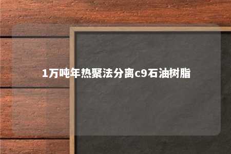 1万吨年热聚法分离c9石油树脂