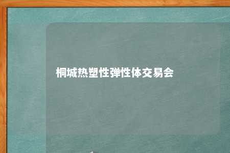 桐城热塑性弹性体交易会