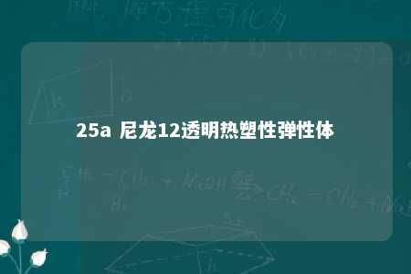 25a 尼龙12透明热塑性弹性体