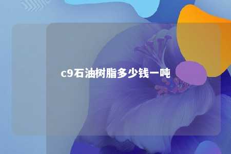 c9石油树脂多少钱一吨