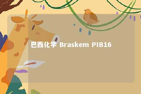 巴西化学 Braskem PIB16